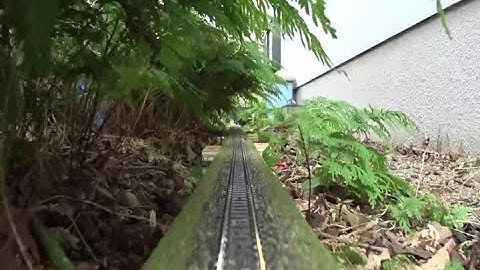 家一周する屋外レイアウト、 右回り、鉄道模型Nゲージ、前面展望、N gauge Cab View