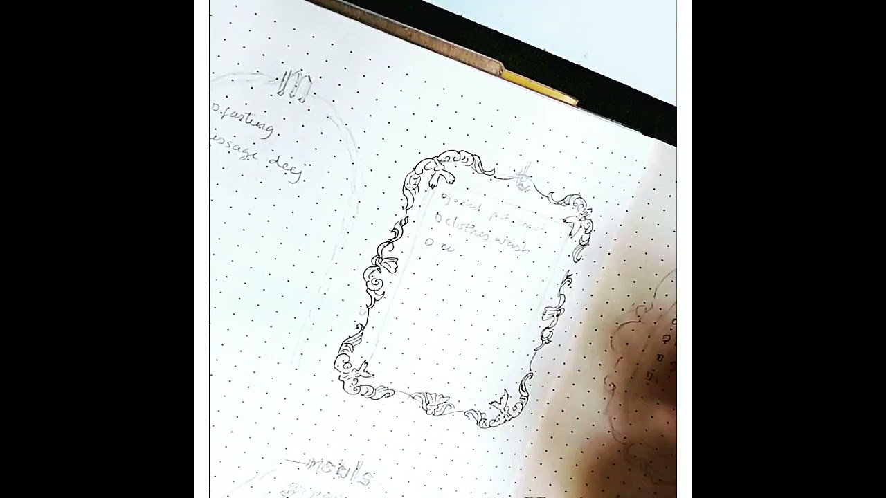 2021 bullet journal weekly page medieval frames