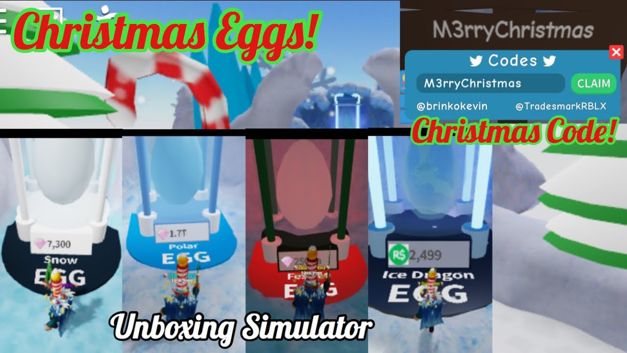 Christmas Eggs Roblox Unboxing Simulator - bonus codes for unboxing simulator roblox