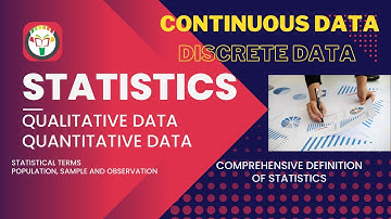 Statistics | Continuous vs Discrete data | Qualitative & Quantitative Data | Nominal & Ordinal Data