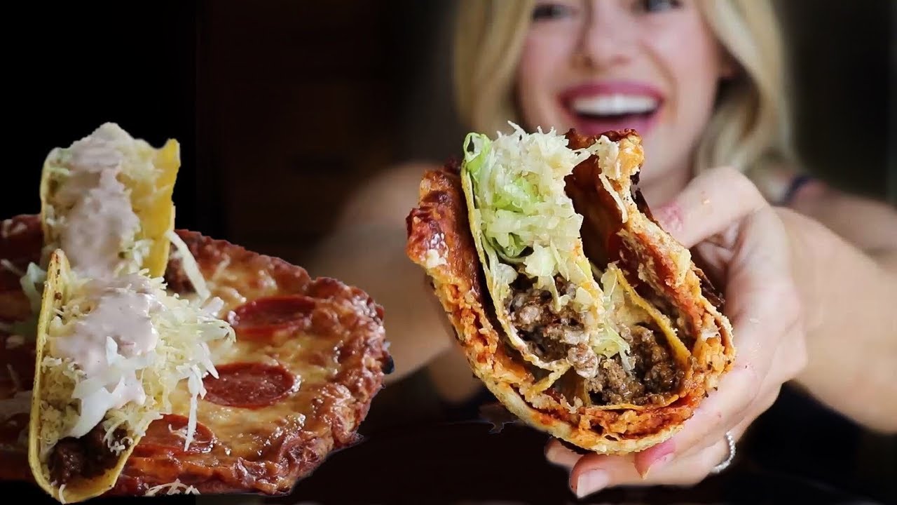 Giant PIZZA Cheesy Gordita Crunch Mukbang! YouTube