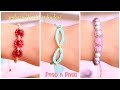 Haz Pulseras de hilo con cuentas fáciles y lindas ●Tutorial● 3 ideas para regalar o vender