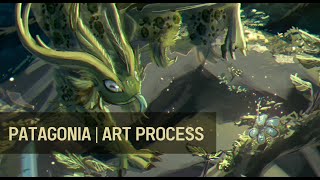 flight rising - patagonia process artwork