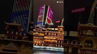 Chongqing China Night View Ferry To Hongyadong