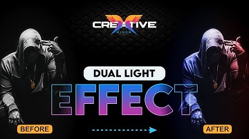 Dual light effect in photoshop | Photoshop tips & tricks | #shorts