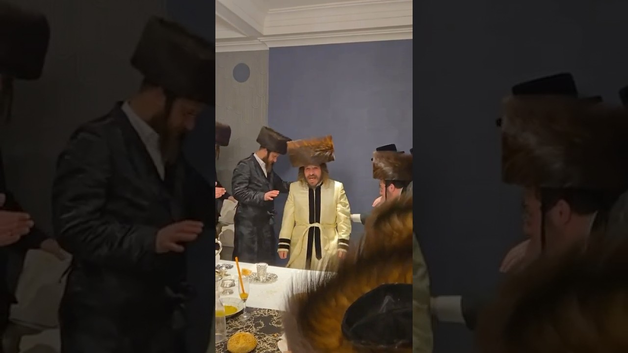 האדמו״ר מקרעטשניף כפר עטה בריקוד עם הביקיטשע של אביו האדמו״ר זצ״ל