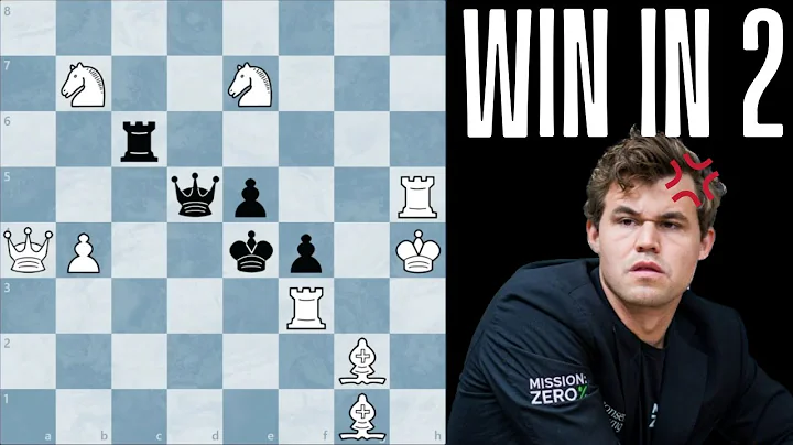 Super difficult 2 move checkmate that it took Magnus Carlsen a minute to solve!