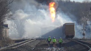 Footage Of Norfolk Southern 32N Train Derailment at East Palestine Ohio by Painesville Railfans 8,415 views 1 year ago 2 minutes, 16 seconds