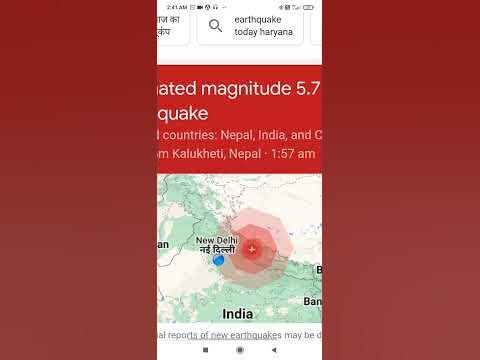 Earthquake today faridabad time