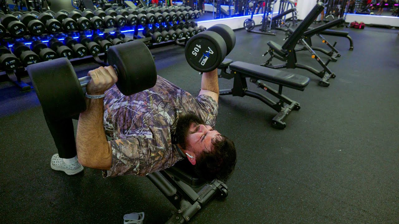 75 Pounds In 100 Day 16: 105lb Dumbbell Press and pulled muscle