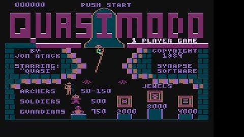 Quasimodo Review for the Atari XL / XE by John Gage