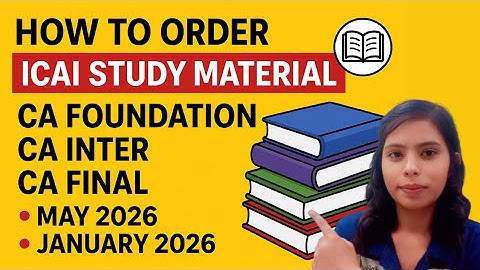 How to Order ICAI CA Foundation, Inter & Final Books | CDS Portal Step by Step Guide Jan & May 2026
