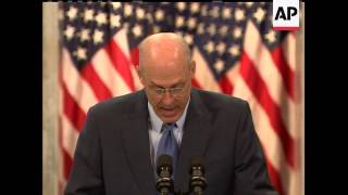 Treasury Secretary Henry Paulson lays out steps to shore up the nation's banking system by having th