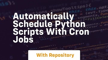 Automatically schedule python scripts with cron jobs