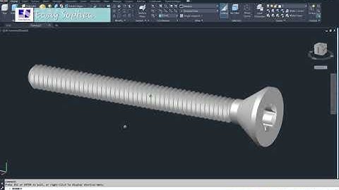 AutoCAD 3D, Autodesk, How to drawing mechanic screw, 3D modeling, sketches The End