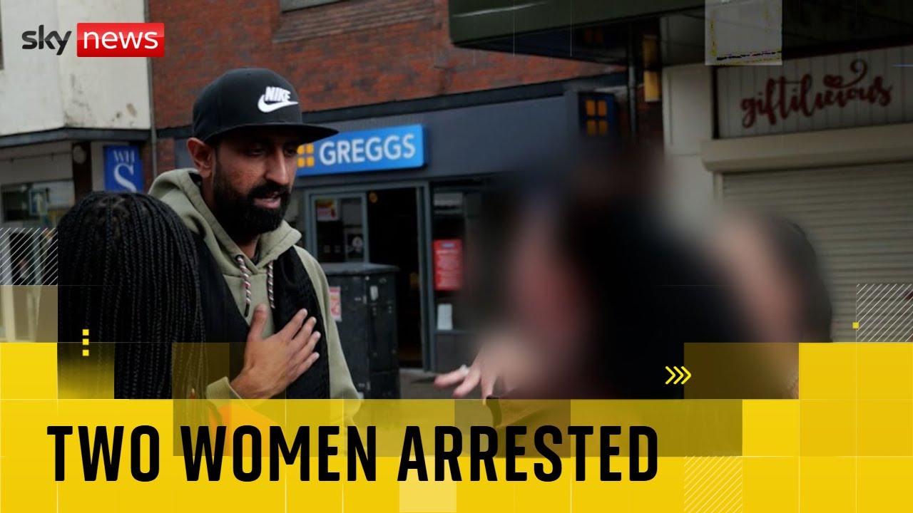 Arrests in Nuneaton after Sky News interview interrupted
