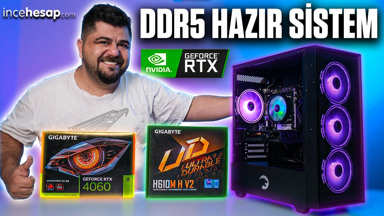 İncehesap KAMPANYALI DDR5 PC i3 14100F RTX4060 Hazır Sistem