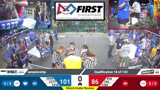 QM18   2023 FIRST Chesapeake District Championship