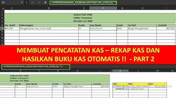 MEMBUAT APLIKASI BUKU KAS UMUM DAN REKAP KAS OTOMATIS DENGAN EXCEL - PART 2