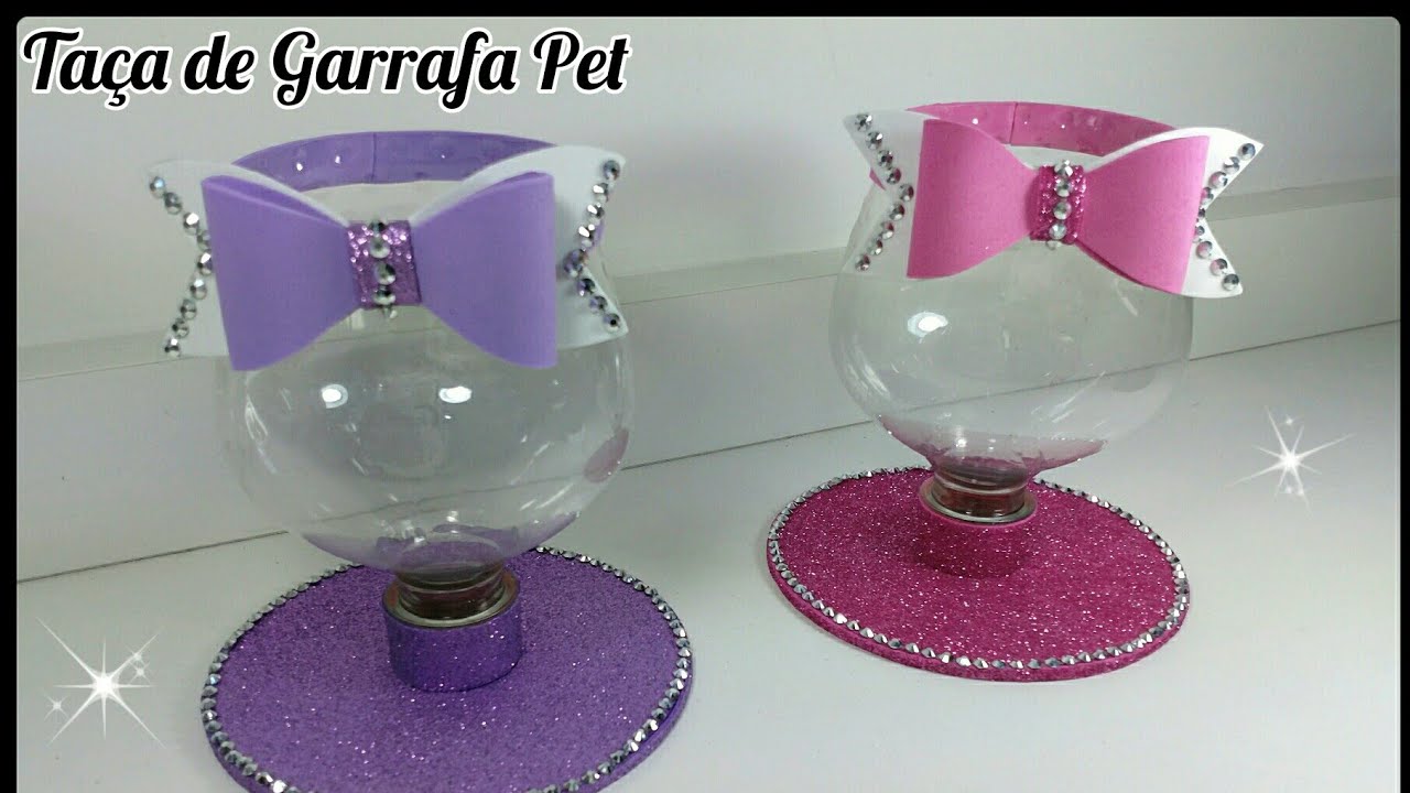 Taça Feita com Garrafa Pet 💗
