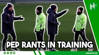 Animated Pep Rants At Bernardo Silva During Man City Training