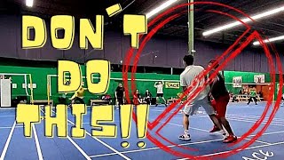 TOP 5 Mistakes in DOUBLES BADMINTON and how to CORRECT Them!