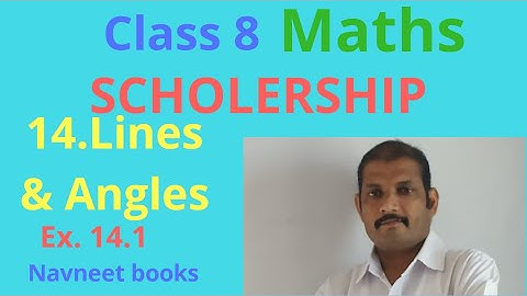 Scholership //class8// 14.1 lines and angles//navneet books//part 1