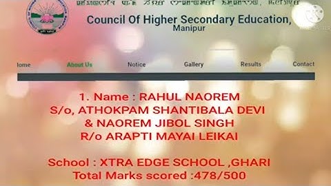 TOPPERS OF CLASS XII EXAMINATION 2022 SCIENCE STREAM UNDER COHSEM MANIPUR @careersforall6646