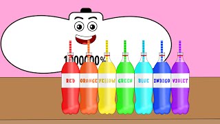 Low Battery Overcharged Asmr Rainbow Colorful Drinks-Asmr Drinking Sounds-Asmr Mukbang Animation