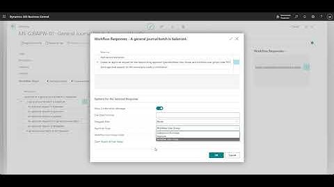Approvals with Journals in Business Central