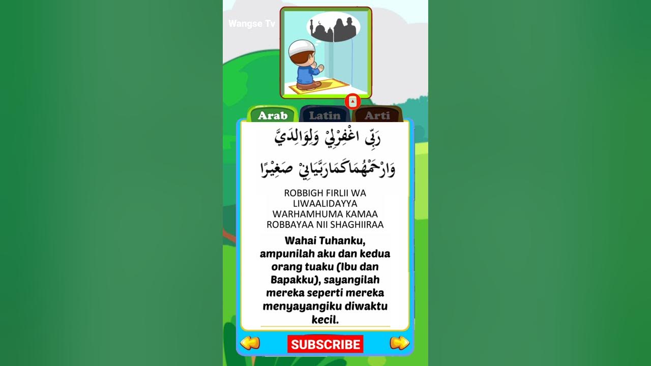 doa untuk Kedua Orang tua dan artinya #shorts