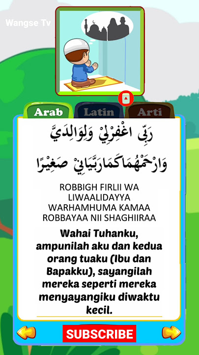doa untuk Kedua Orang tua dan artinya #shorts