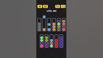 ball sort puzzle level 862 #ボールソートパズル #攻略動画