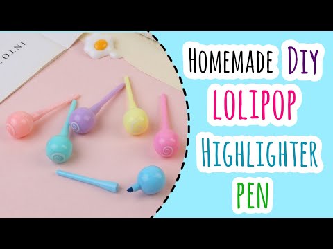 Homemade Diy Lolipop Highlighter Pen/ How to Make a Lolipop Highlighter Pen/ Art And Craft / Crafts