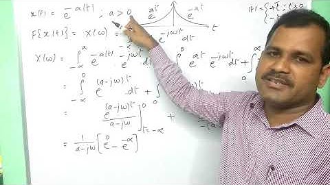 Fourier transform - double sided exponential signal - signals and systems