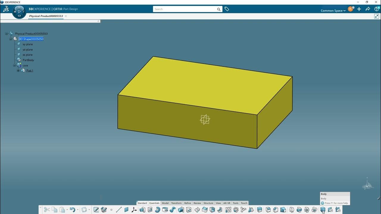 CATIA 3DX Bodies Booleans and Geometrical Sets Part 1 YouTube