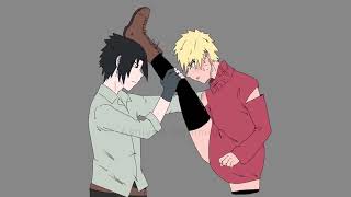 Sasuke and Naruto’s little “fight” // SASUNARU | | 🍡