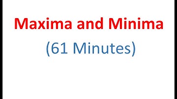 4.1 -  Maxima and Minima