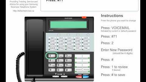 Voicemail Setup Step 01 - Change Password - Business Telephone System
