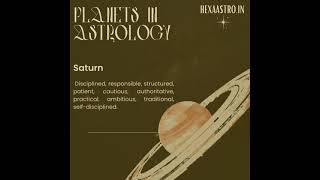 Traits of Saturn #saturn #astrology #horoscope #planets #zodiacsigns #traitsofsaturn