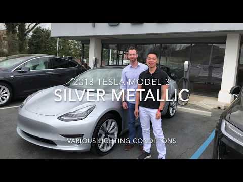 2018 Silver Metallic Tesla Model 3