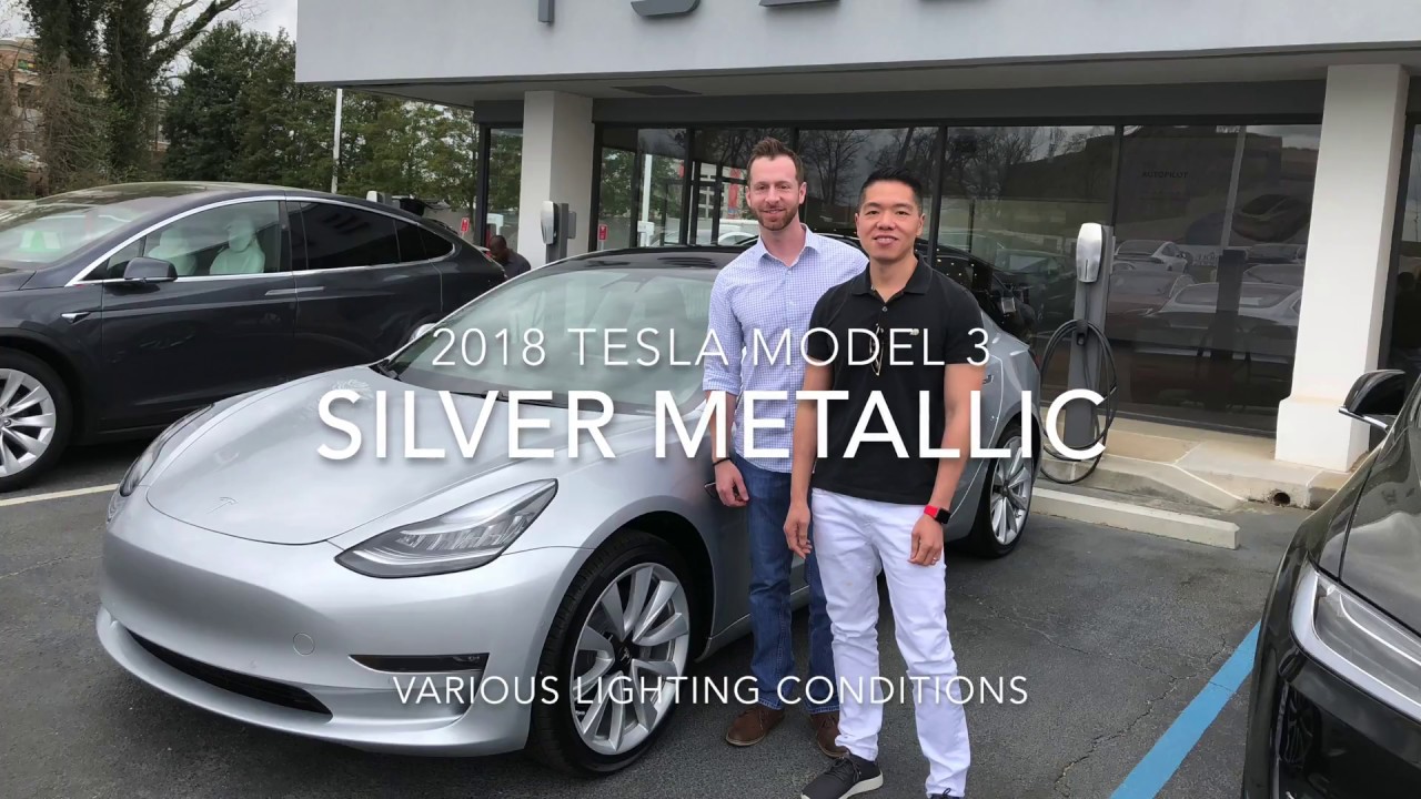 2018 Silver Metallic Tesla Model 3 You 2018 Silver Metallic Tesla Model 3