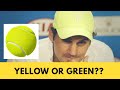 Roger Federer Funny Video. Are Tennis Balls Green Or Yellow?