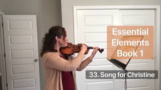 33. Song For Christine (Essential Elements Book 1) play along