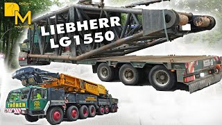 550 TON lattice boom crane Liebherr LG 1550 [2] heavy giant arriving & assembly of lattice boom 4K