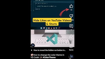 To hide likes on YouTube videos & shorts!👍 #HideLikes