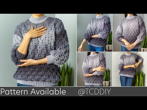 How to Crochet: Basket Weave Sweater | Pattern & Tutorial DIY