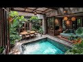 Relaxing Summer Vibes: Indoor Garden with Fish Pond &amp; Bird Sounds for Relaxation, Meditation