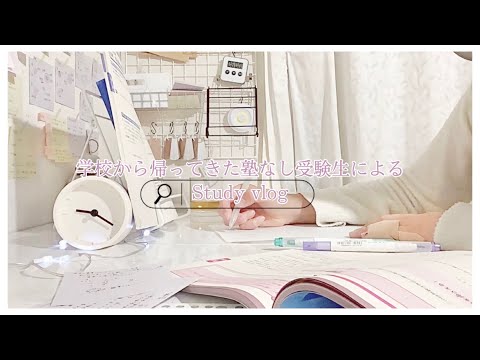 [study vlog]塾なし受験生の学校から帰ってきたあとの勉強タイムラプス