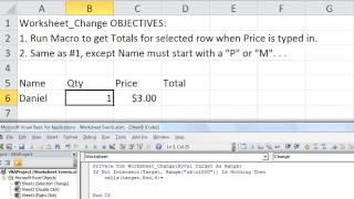 Excel Worksheet Events #2 Macro when you change a cells value, LEFT and UCASE functions
